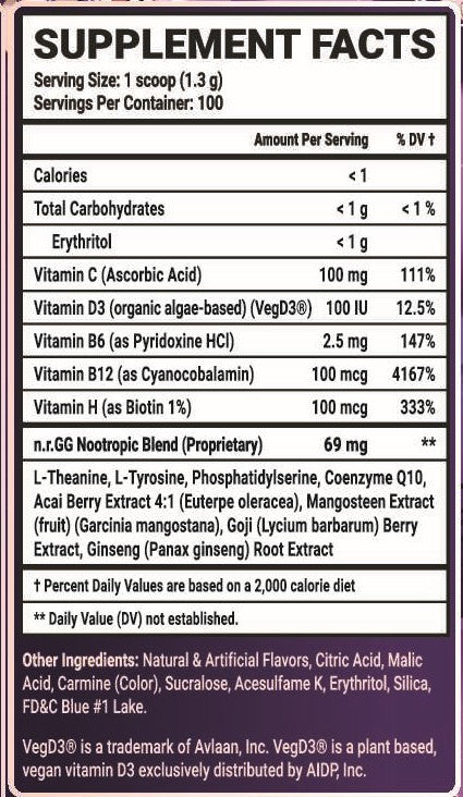 Cosmic Mindbreak by SquChan Caffeine Free - 100 Servings View Supplement Facts