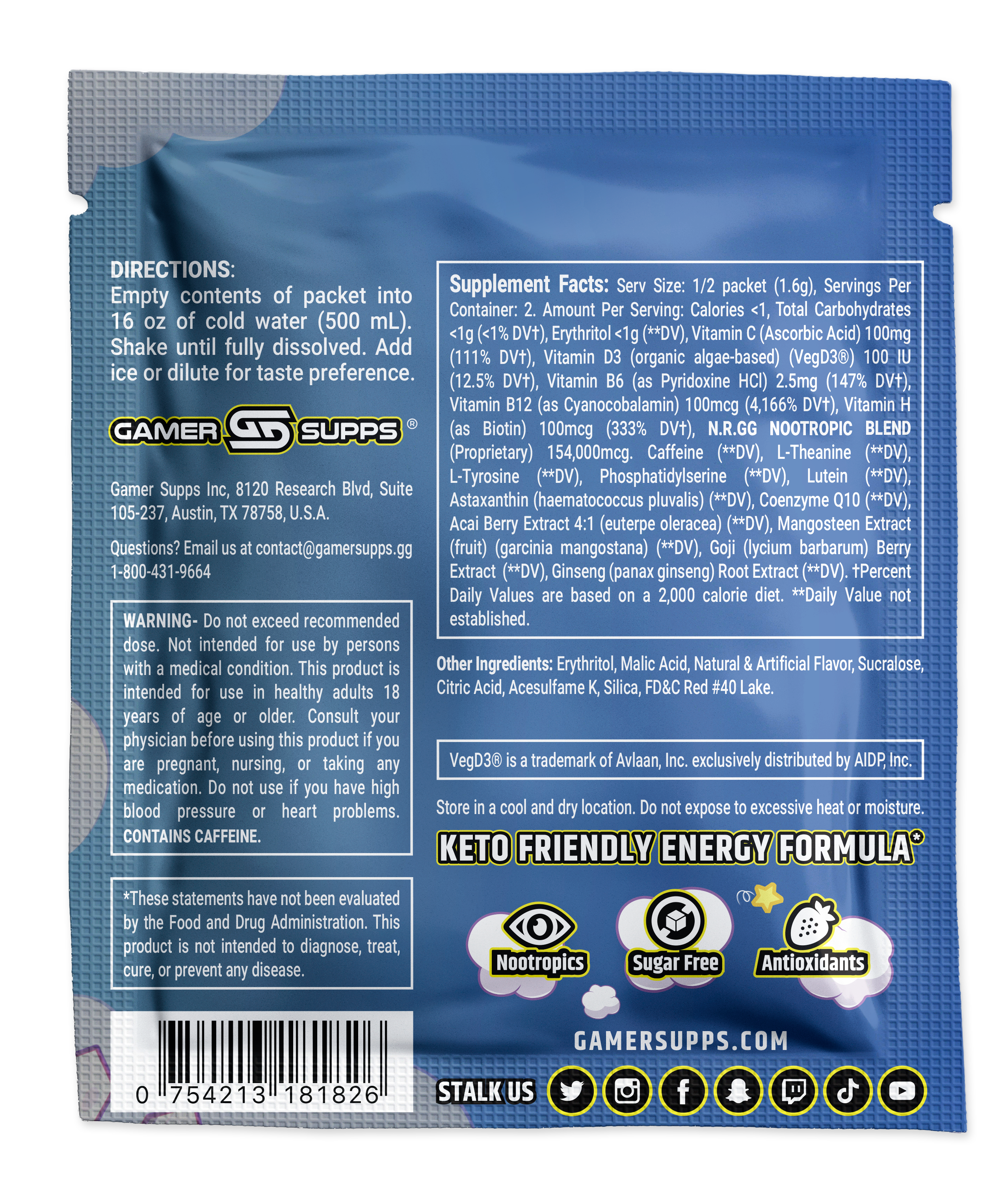 Free GG Samples - Gamer Supps