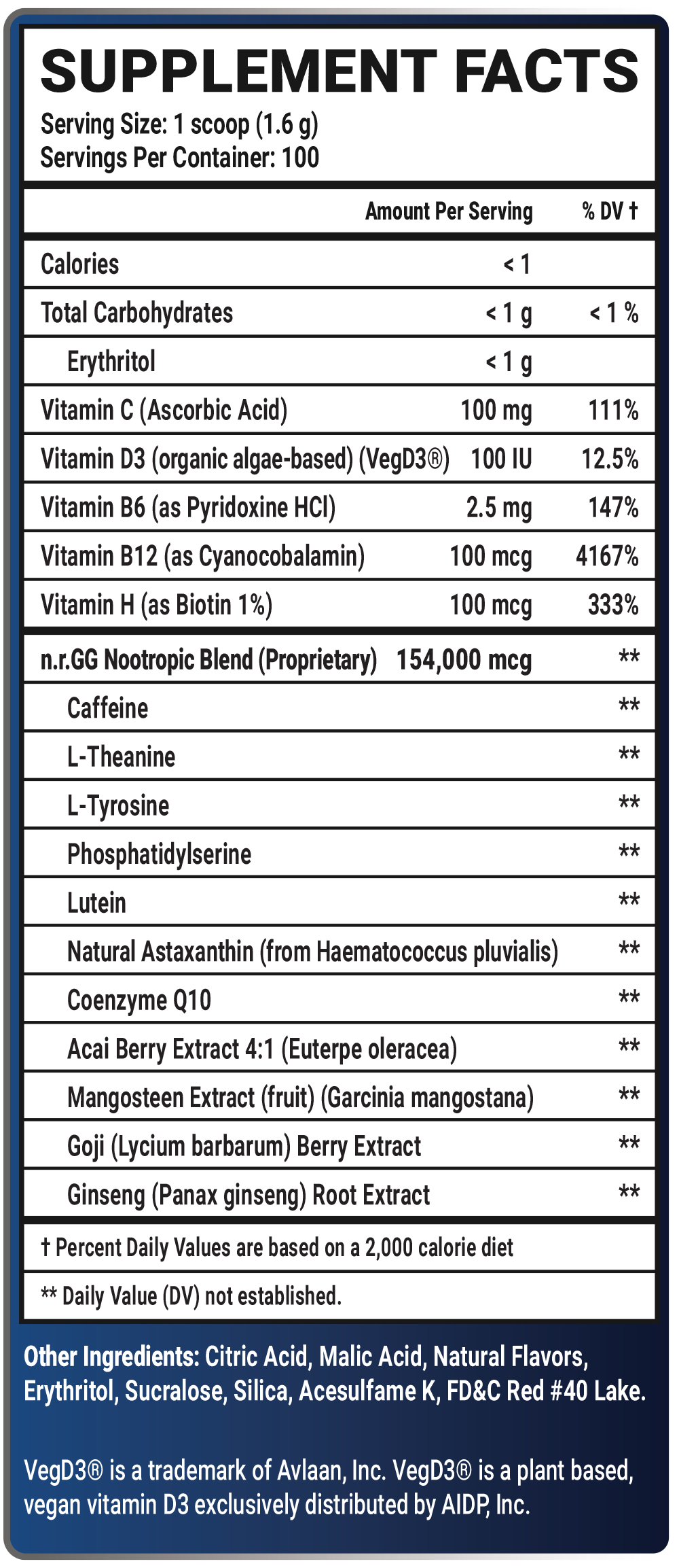 Psycho Stimms - 100 Servings View Supplement Facts