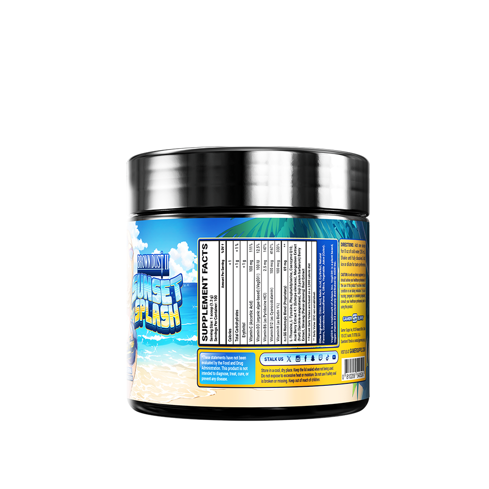 Brown Dust 2: Sunset Splash Caffeine Free - 100 Servings - Gamer Supps